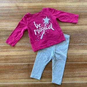 Jumping Beans be magical top + Cat & Jack leggings